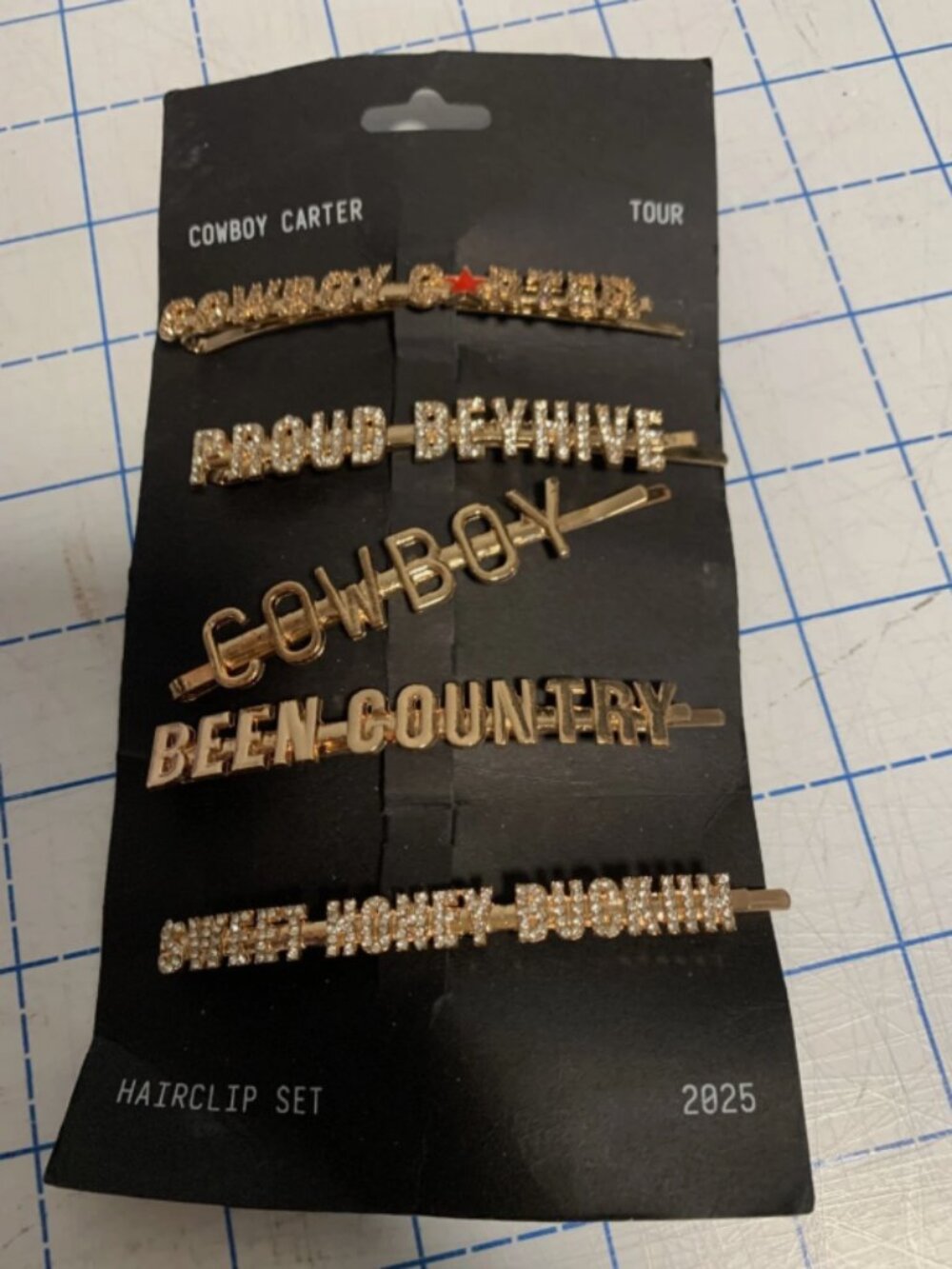 Cowboy Carter Hair Clip Set 2025 Beyonce Tour Merch
